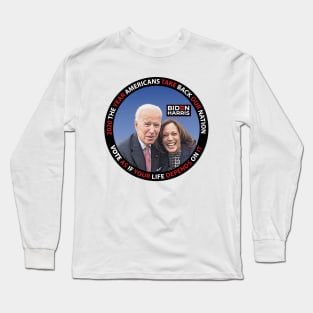 Biden Harris 2020 The Year Americans Take Back Our Nation - in Blue Long Sleeve T-Shirt